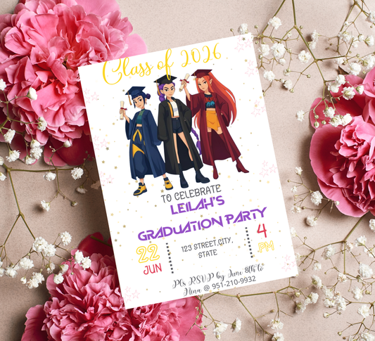 K-Pop Demon Hunters Graduation Invitation | School & Kindergarten Template