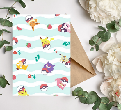 Pokémon Pool Party Birthday Invitation | Summer Splash Invite | Editable Digital Download
