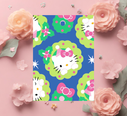 Hello Kitty & Friends Christmas Winter Birthday Invitation | Kawaii Holiday Party | Editable Template