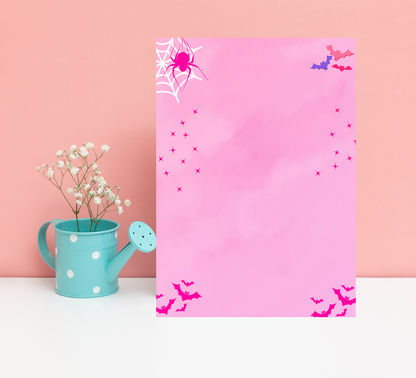 Hello Kitty My Melody Kuromi Pink Halloween Invitation | Kawaii Spooky Birthday Invite | Editable Canva Template | Pastel Goth Party