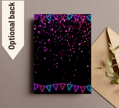 Cinnamoroll Neon Sleepover Invite | Cute Kawaii Glow In The Dark Birthday Canva Template ☁️⚡💖