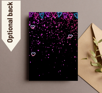 Hello Kitty Neon Birthday Invitation | Kawaii Glow Party Invite | Editable Canva Template | Cute Bright Printable Girls Birthday Invitation