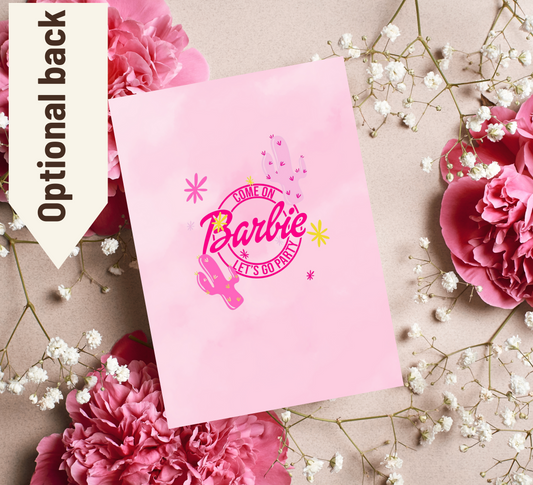Barbie Pink Birthday Invitation | Come On Barbie Let’s Go Party | Editable Canva Template | Glam Doll Printable Girl Birthday Invite