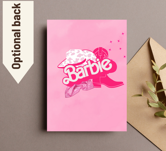 Barbie Cowboy Pink Birthday Invitation | Editable Canva Template | Western Themed Girls Party Invite | Printable Birthday Invitation