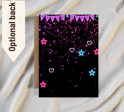 Kawaii Cinnamoroll Neon Birthday Invitation | Editable Canva Template | Cute Glow Party Invite | Printable Sanrio Birthday Invitation