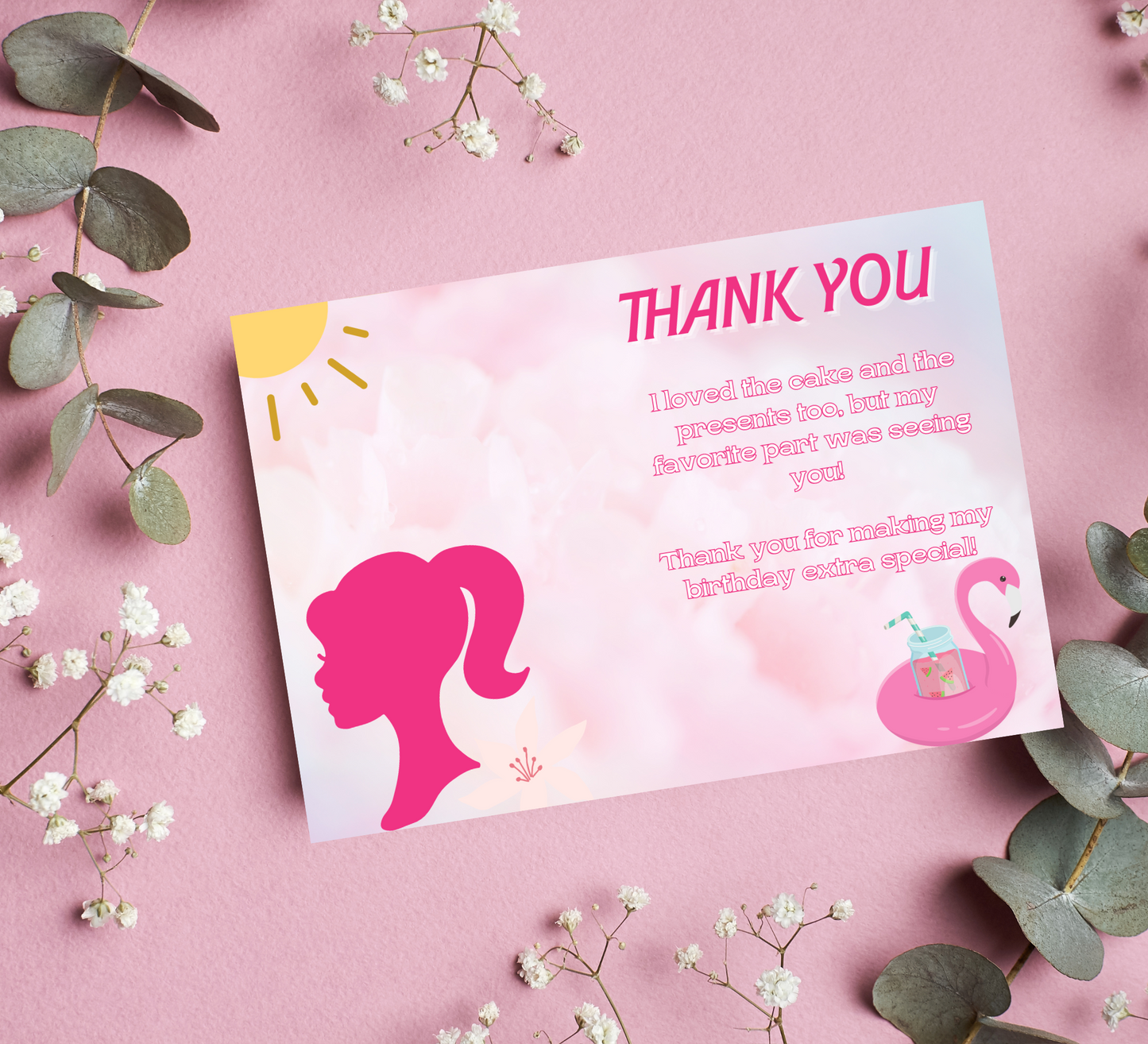 Barbie Pink Pool Birthday Invitation | Girl’s Summer Swim Party | Editable Canva Template | Cute Malibu Poolside Printable