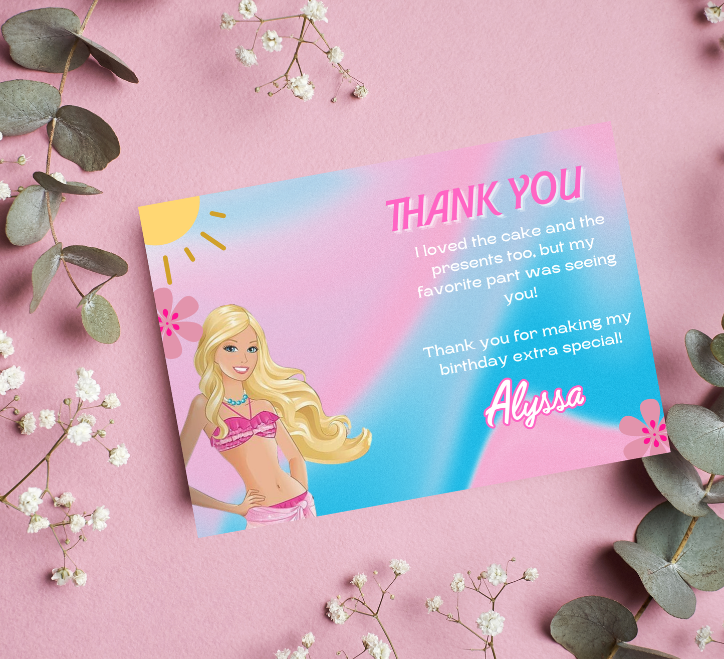 Barbie Pool Pink Birthday Invitation | Glam Summer Party | Editable Digital Invite