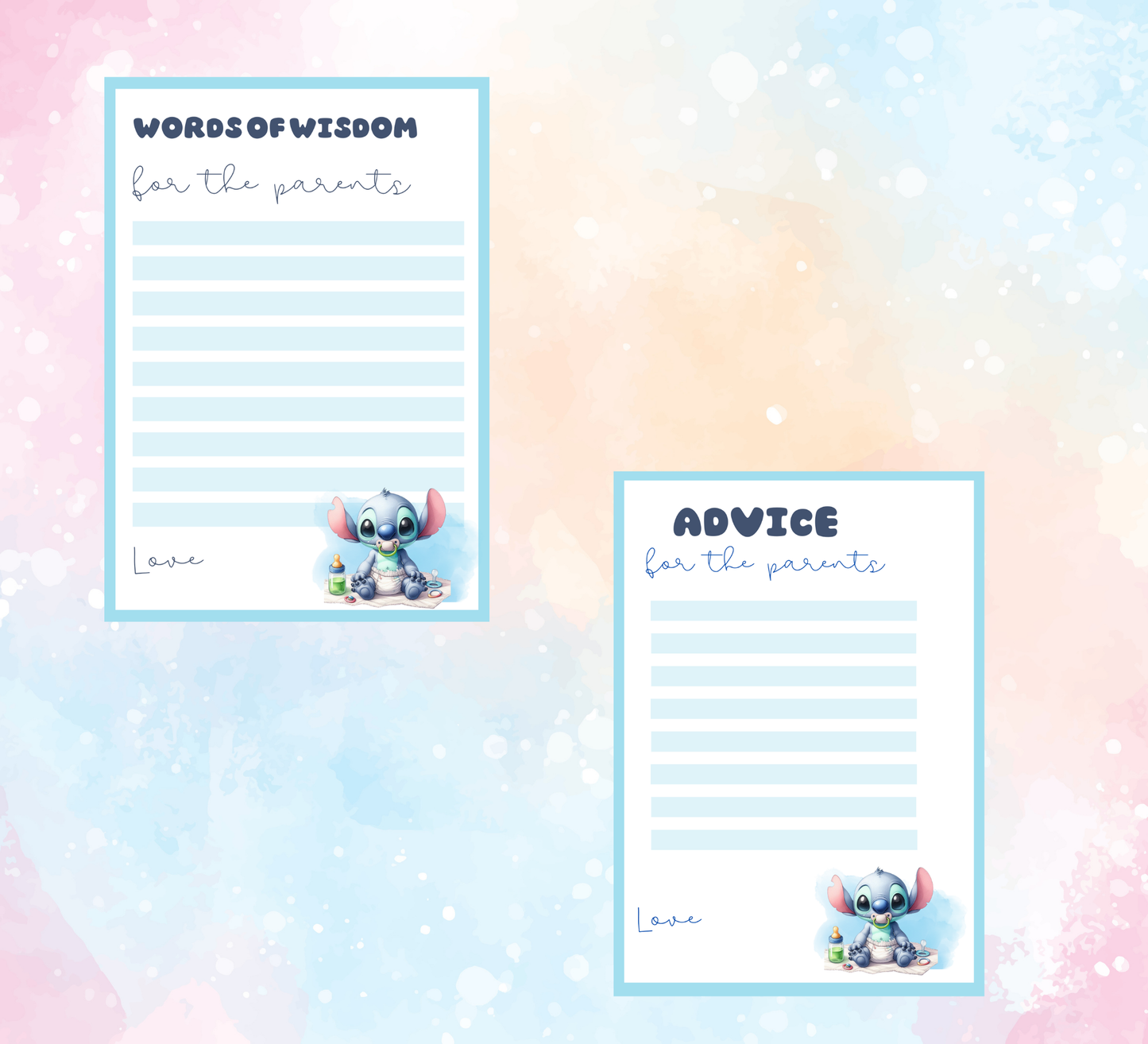 Stitch Baby Shower Games Bundle | Printable Hawaii Party Games | Editable Canva Template | Ohana Means Family Baby Shower Activities | Tropical Puppy & Angel Game Set