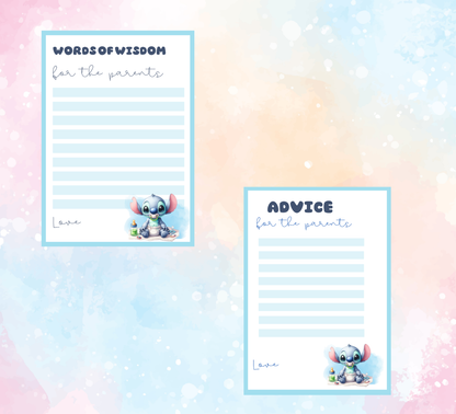 Stitch Baby Shower Games Bundle | Printable Hawaii Party Games | Editable Canva Template | Ohana Means Family Baby Shower Activities | Tropical Puppy & Angel Game Set