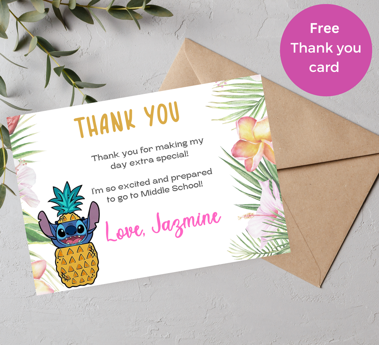 Stitch Aloha Luau Pool Birthday Invitation 🌺💦 | Tropical Hawaiian Party | Editable Digital Template