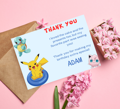 Pokémon Pool Birthday Invitation | Summer Splash Party Invite | Editable Digital Template