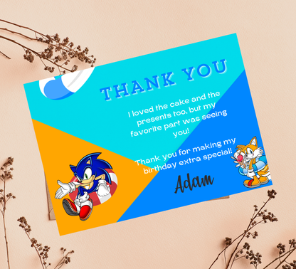 Sonic Pool Birthday Invitation | Summer Splash Party Invite | Editable Digital Template