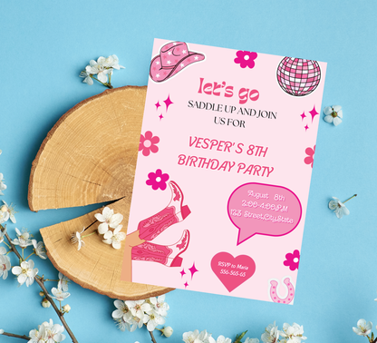 Hello Kitty Ballet Birthday Invitation | Kawaii Ballerina Party | Editable Canva Template