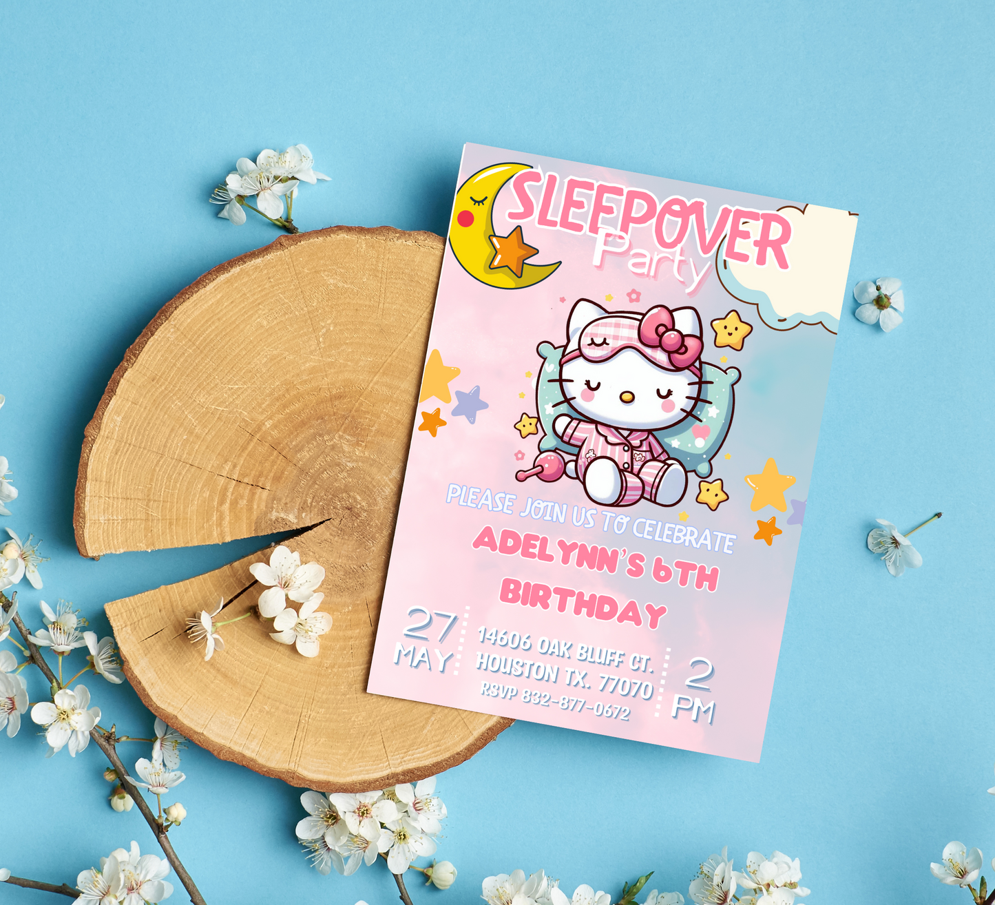 Stitch Aloha Tropical Pool Birthday Invitation | Hawaiian Luau Party Invite | Editable Canva Template | Cute Beach Swim Birthday Invitation