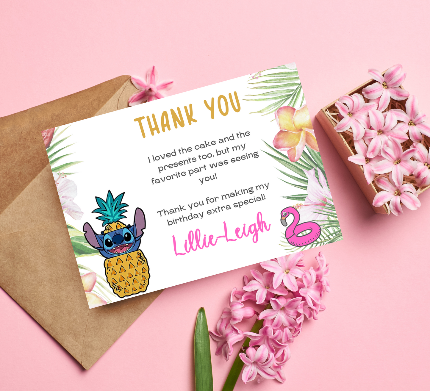Stitch Aloha Tropical Pool Birthday Invitation | Hawaiian Summer Party Invite | Editable Canva Template | Tropical Pool Party Birthday Invitation