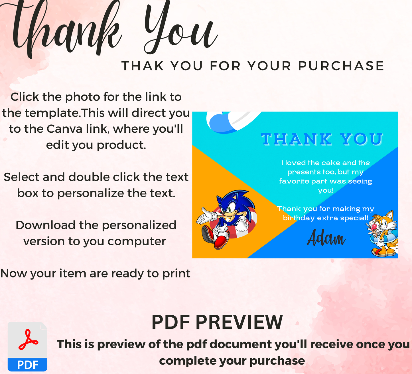 Sonic Pool Birthday Invitation | Summer Splash Party Invite | Editable Digital Template