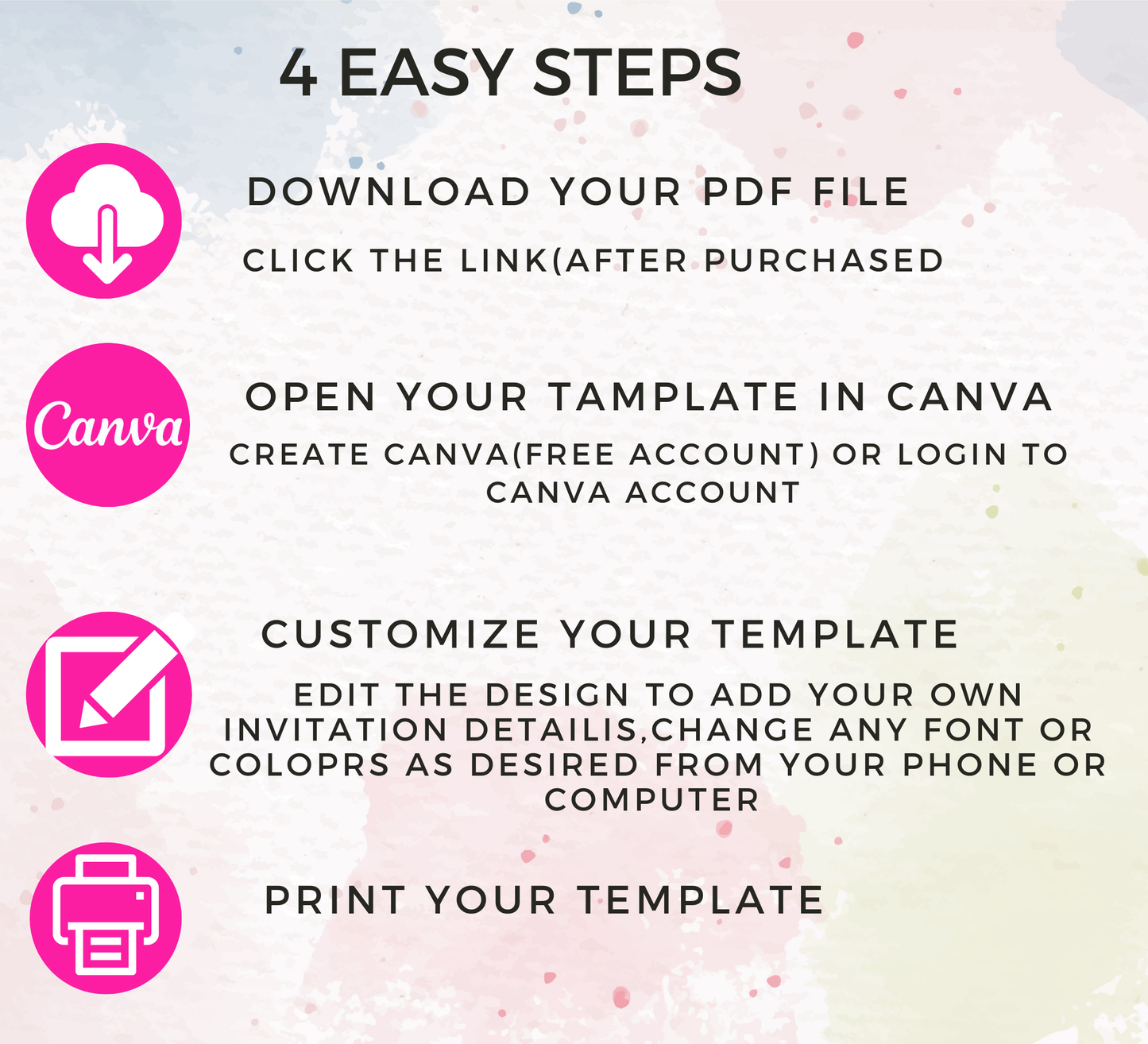 Hello Kitty Ballet Birthday Invitation | Kawaii Ballerina Party | Editable Canva Template