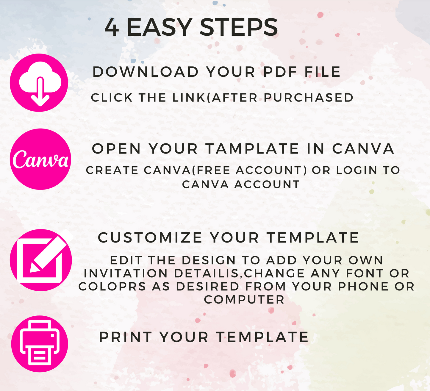 Barbie Cowboy Pink Birthday Invitation | Editable Canva Template | Kawaii Western Party Invite | Printable Girls Birthday Invitation